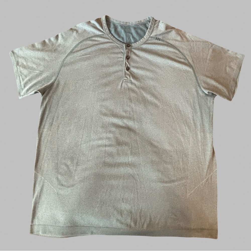 LULULEMON Men's Teal Metal Vent Tech Henley Shirt Size XXL